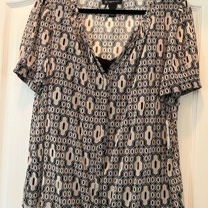 Sheer black and beige top with black liner. NWT SIZE 2X